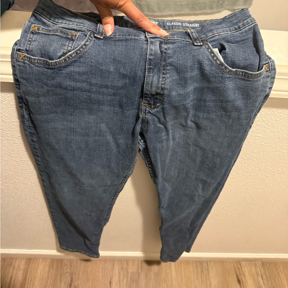 Wrangler Men's Straight Fit Blue Jeans